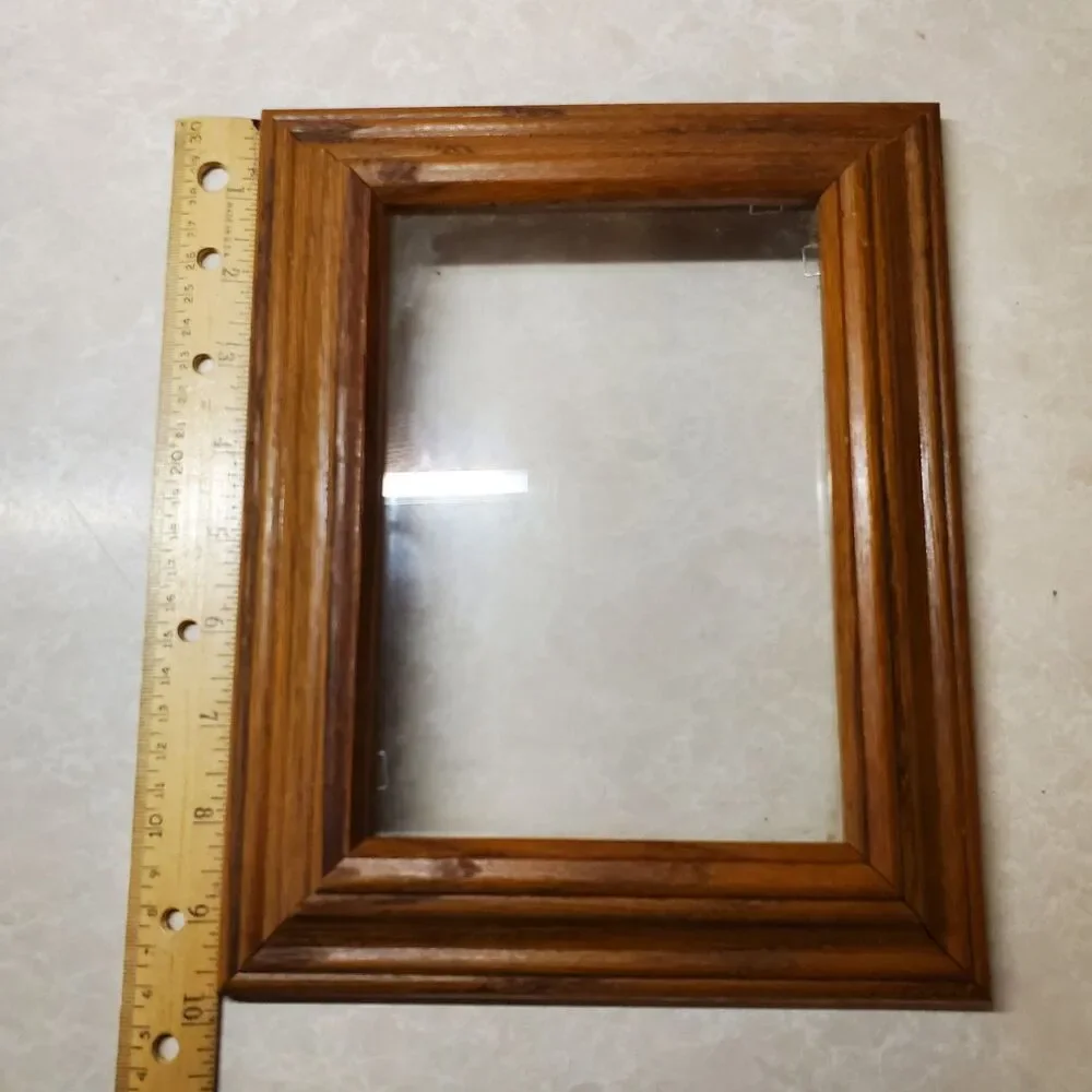 Wooden Frame With Mitered Corner Joints Multi-tiered Molded Edge